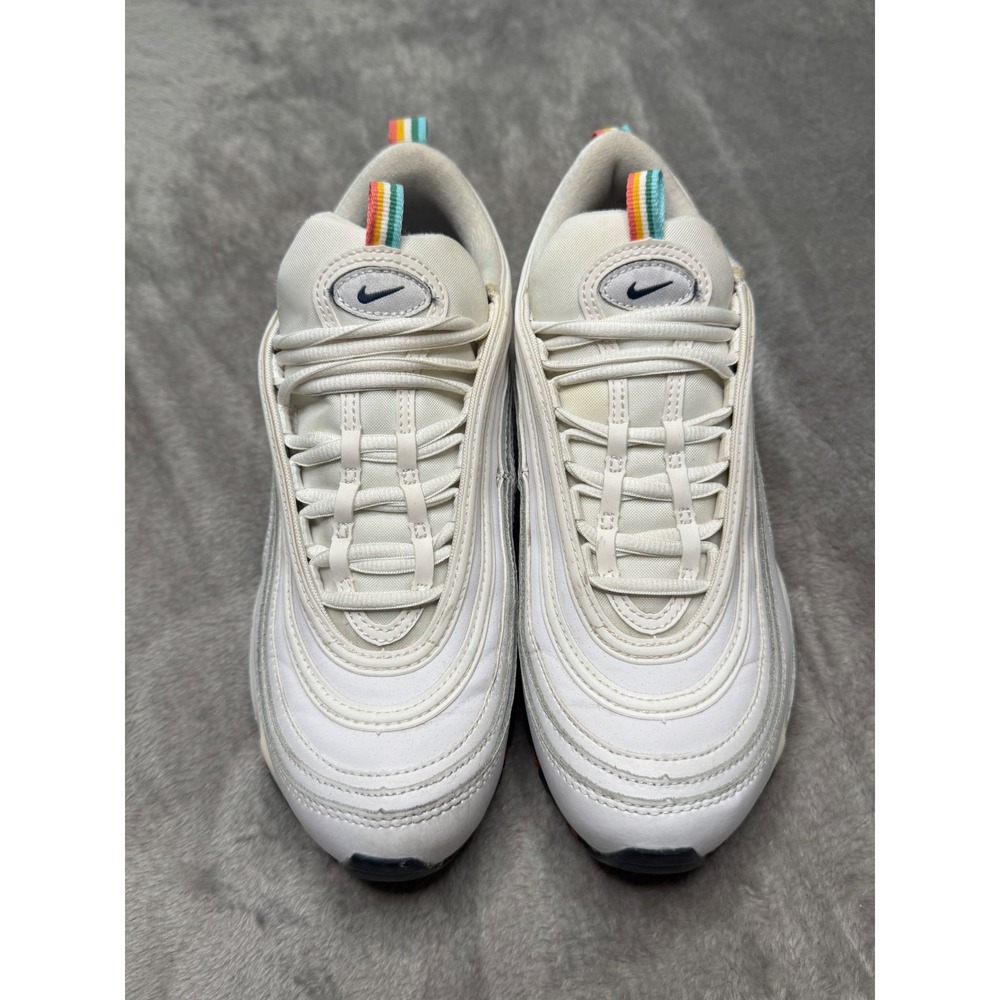 Nike Air Max 97 White Multi Womens 9 Rainbow Pull Tab Sneakers DH1592-100